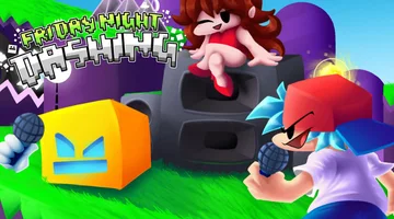 Portada de FNF Vs. Geometry Dash